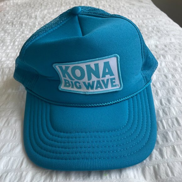 Accessories - Kona Big Wave Mesh Back Trucker Hat in blue